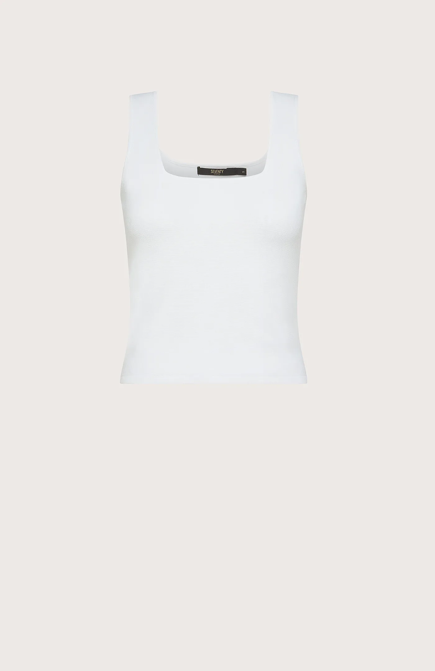 Top in maglia leggera con scollo squadrato