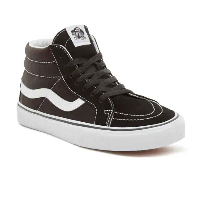 Vans high top sneakers in canvas and suede SK8-Mid Reissue VN0A391F6BT black-white