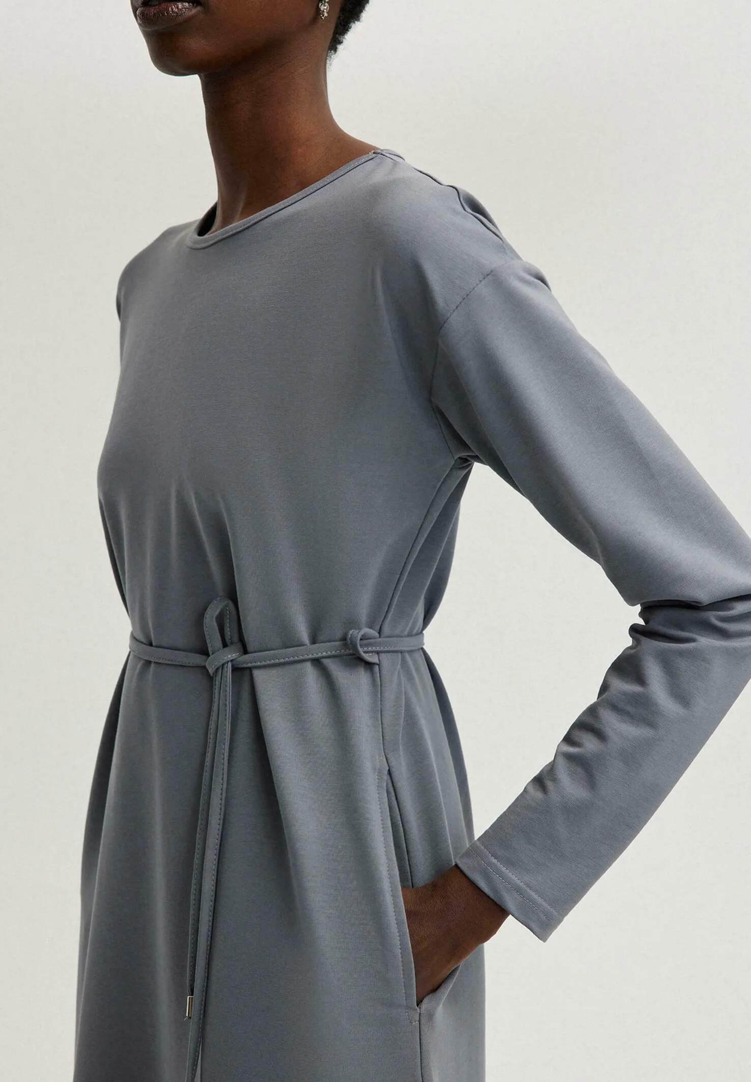 WITH BELTED WAIST - Abito in maglia