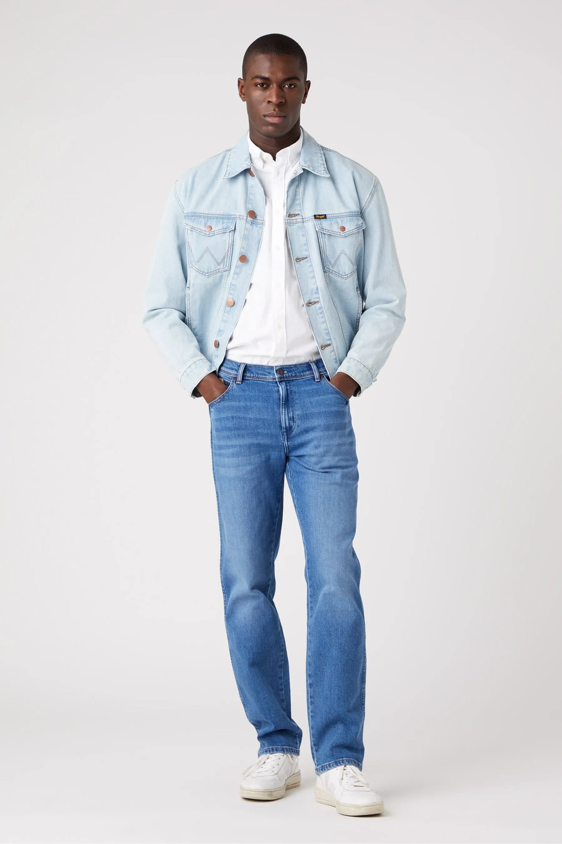 Wrangler Blu Denim - Texas Authentic - Jeans vestibilità dritta